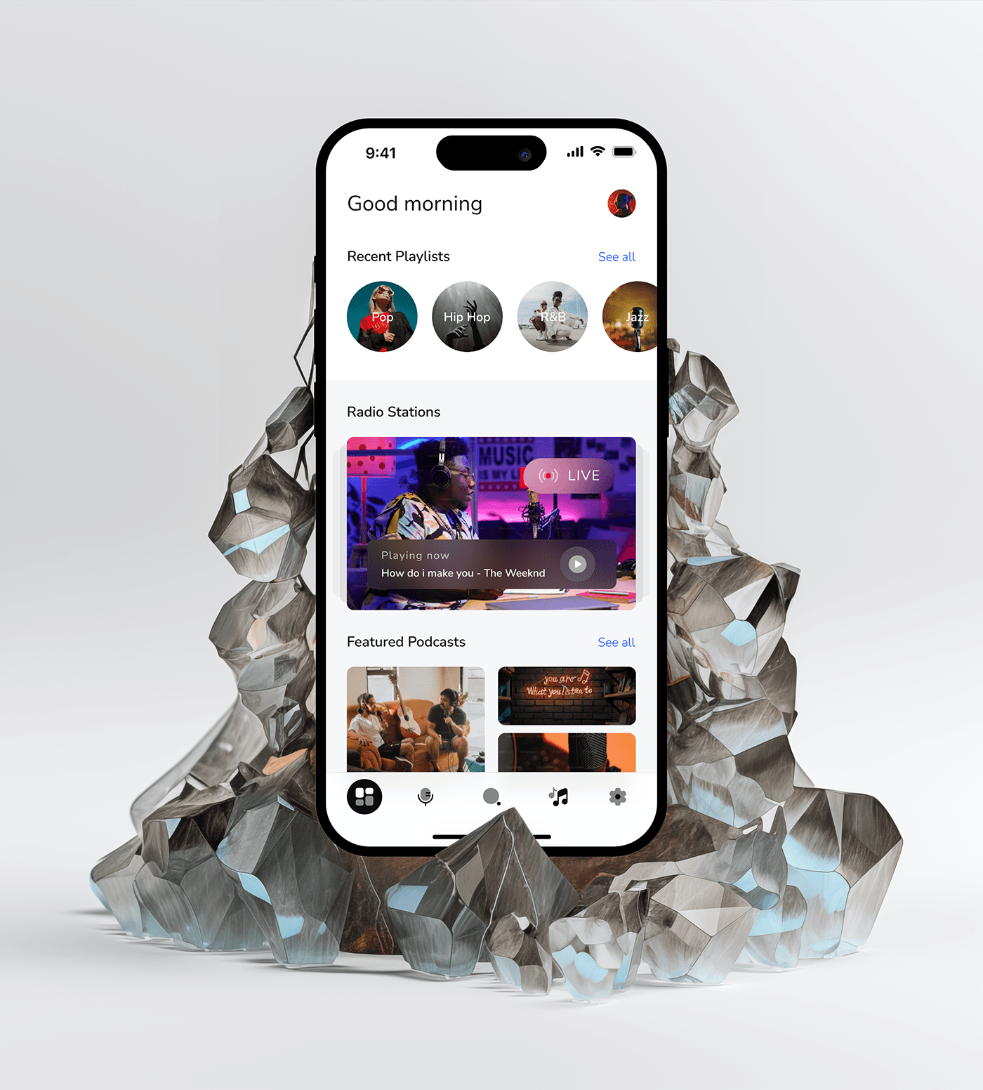 audiovisual music UI/UX Mobile app Web Design 