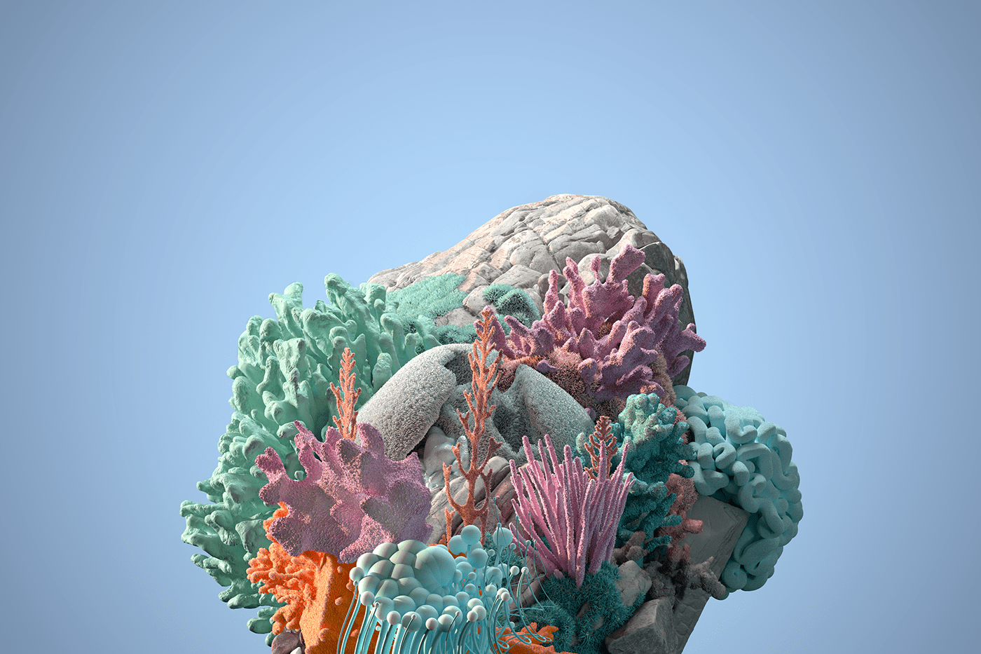 3D ArtDirection CGI coral Digital Art  Microsoft Nachei Nature windows