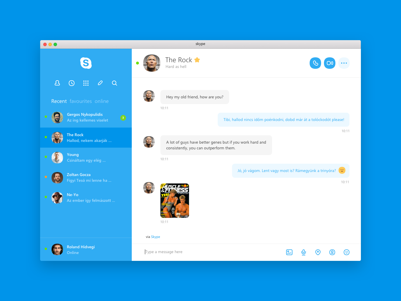 Skype roland UI Interface application icons GUI osx mac