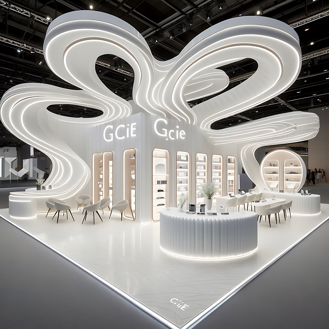 Exhibition  Exhibition Design  Exhibition Booth stand design 3D architecture booth expo booth design Trade Show