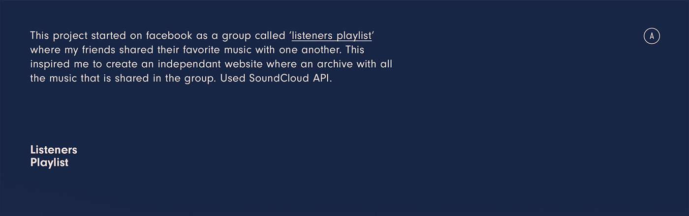 webapp ListenersPlaylist anzi soundcloud interaction