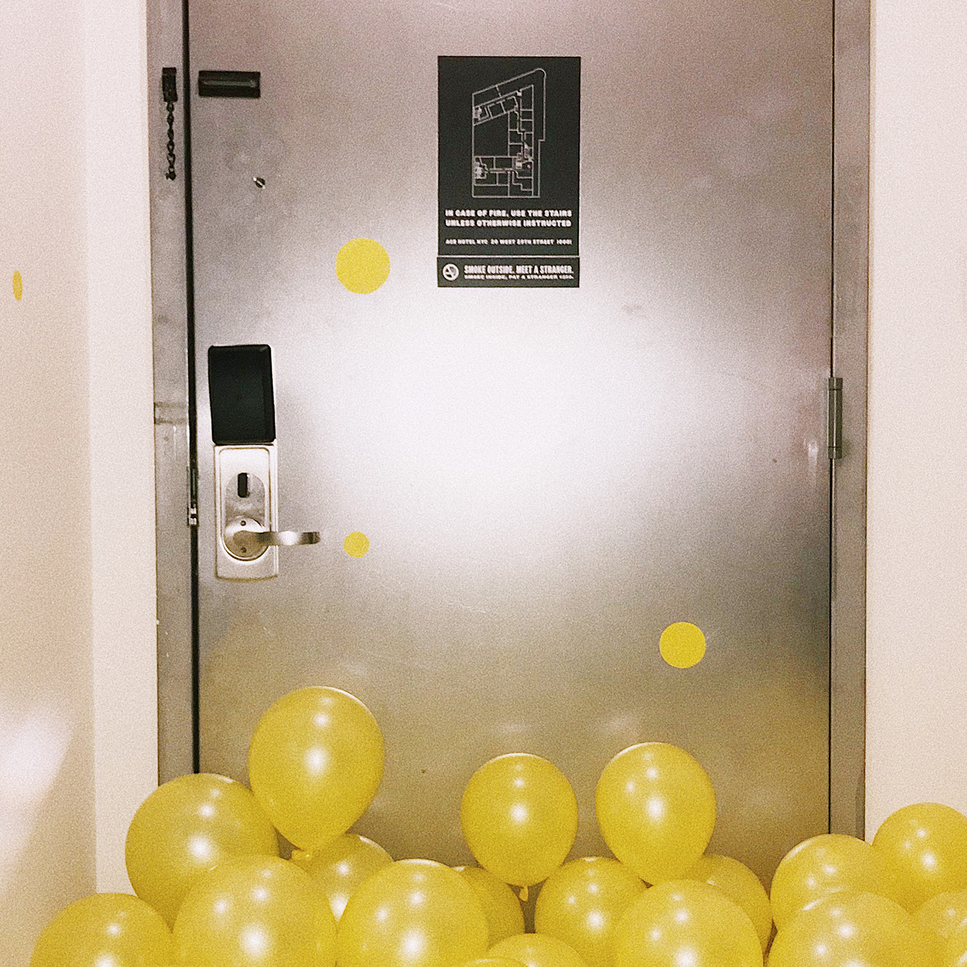balloons Event party art nyc yellow color Refinery29 ace hotel
