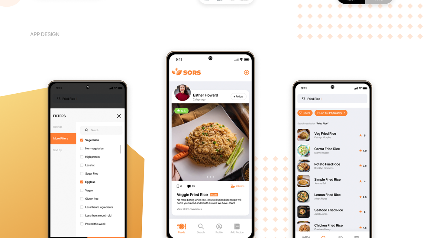 cooking cooking app design Food  mobile UI UI/UX user interface