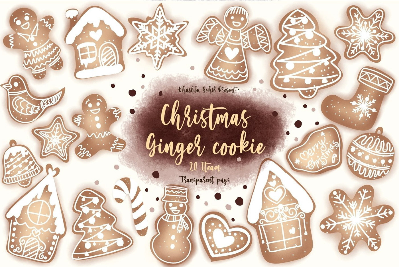 Christmas clipart cliparts cookies Food  ILLUSTRATION  illustrations Illustrator packing Wrapping paper