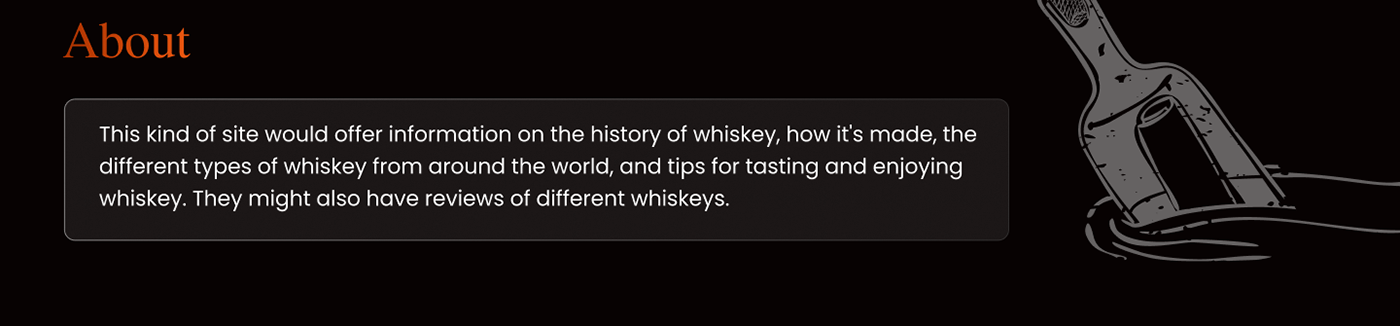 Whiskey wesite Web Design  Intraction Design design portfolio alcohol creative marketing   visual identity
