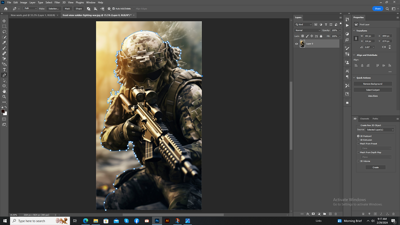 photomanipulation manipulation Adobe Photoshop photoediting retouching  retoucher Photography  Military soldier Weapon
