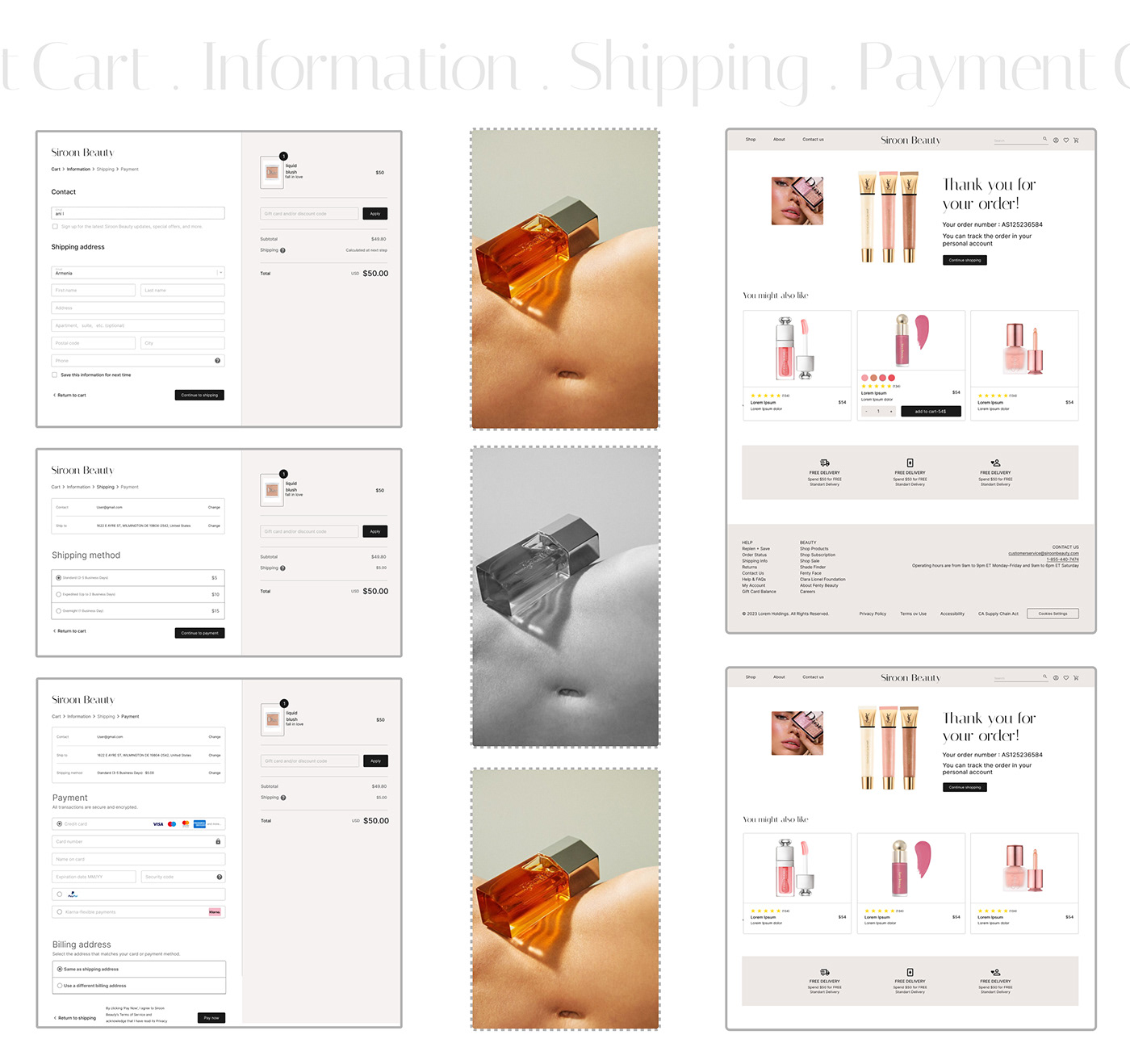 e-commerce online store UI/UX UX design Case Study makeup beauty