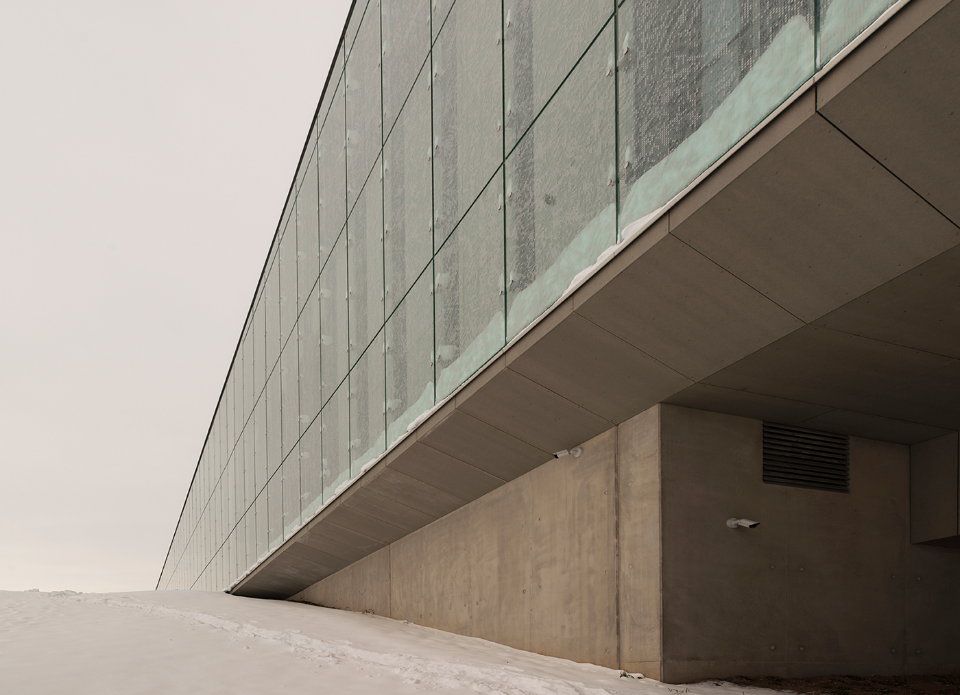 Estonia museum Tartu modern architecture winter snow modern design