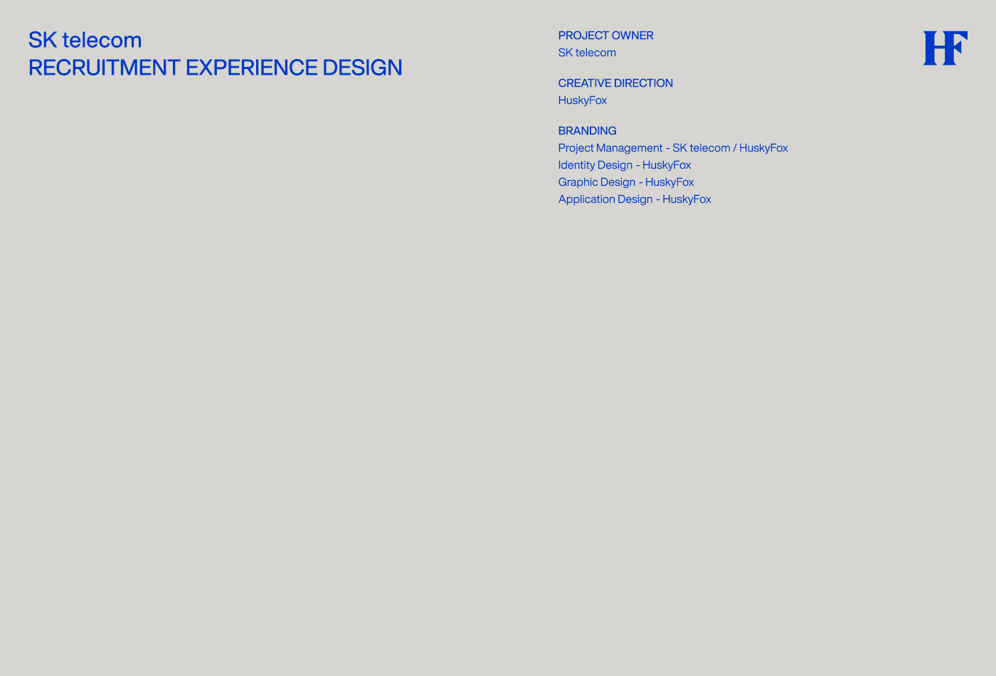 Brand Design bx huskyfox identity merchandise Onboarding kit Packaging recruitment SK Telecom typography  