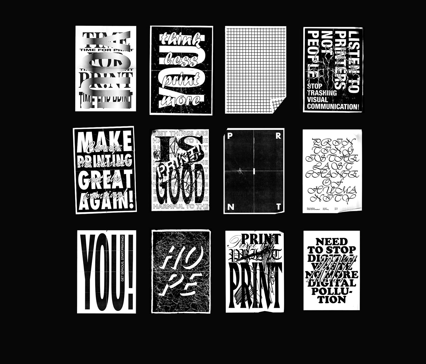 graphic design  poster flyer typography   Xerox recycling print black and white collage protest