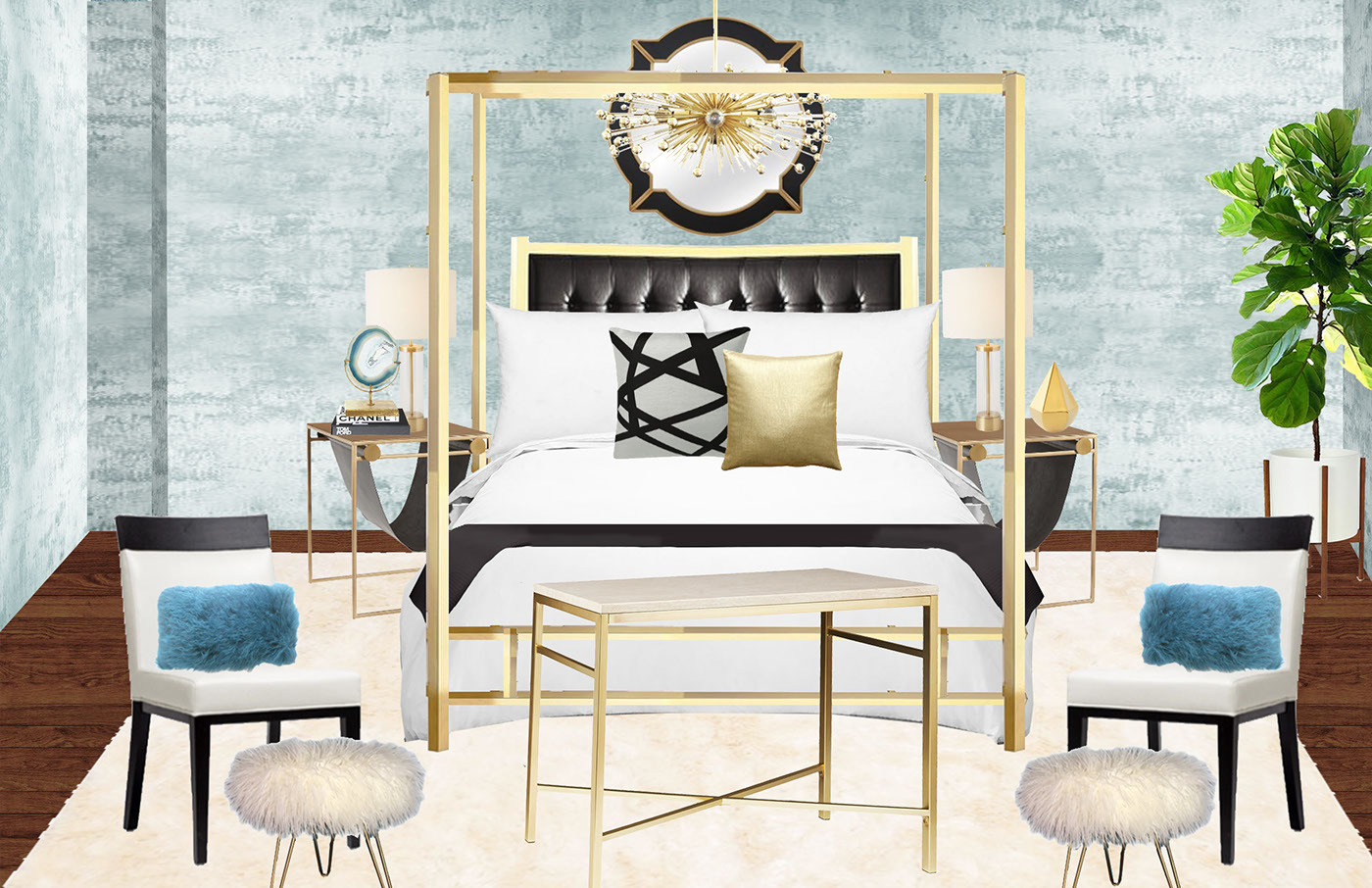 Glam Bedroom Ideas