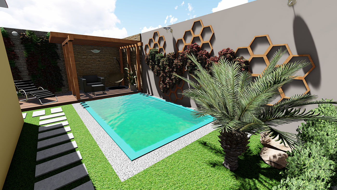 ARQUITETURA conceito maquete eletronica paisagismo partido piscina projeto arquitetônico Renderização Residencial