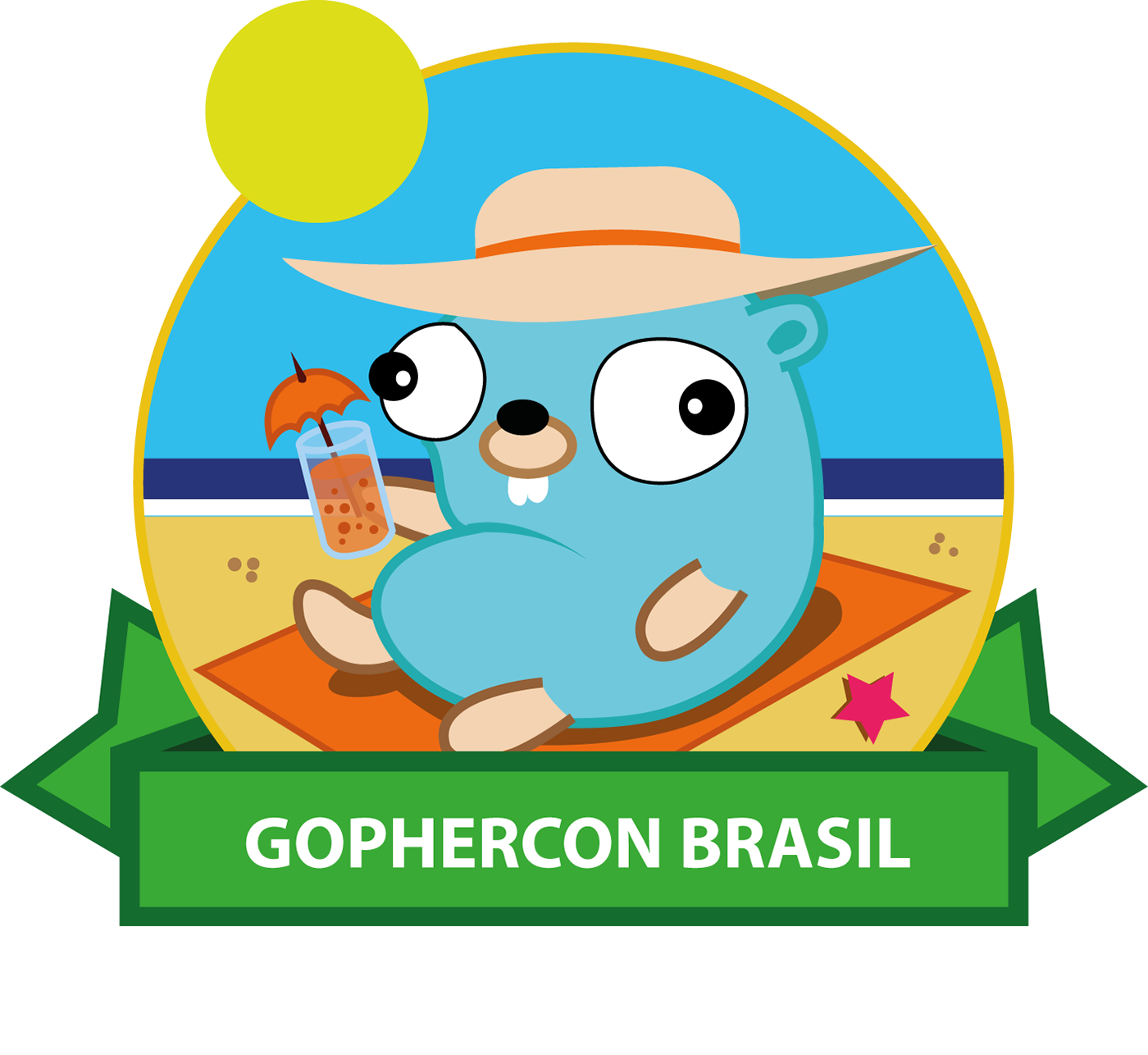 brand Brazil geek GopherCon identity Logo Design marca nerd visual visual identity