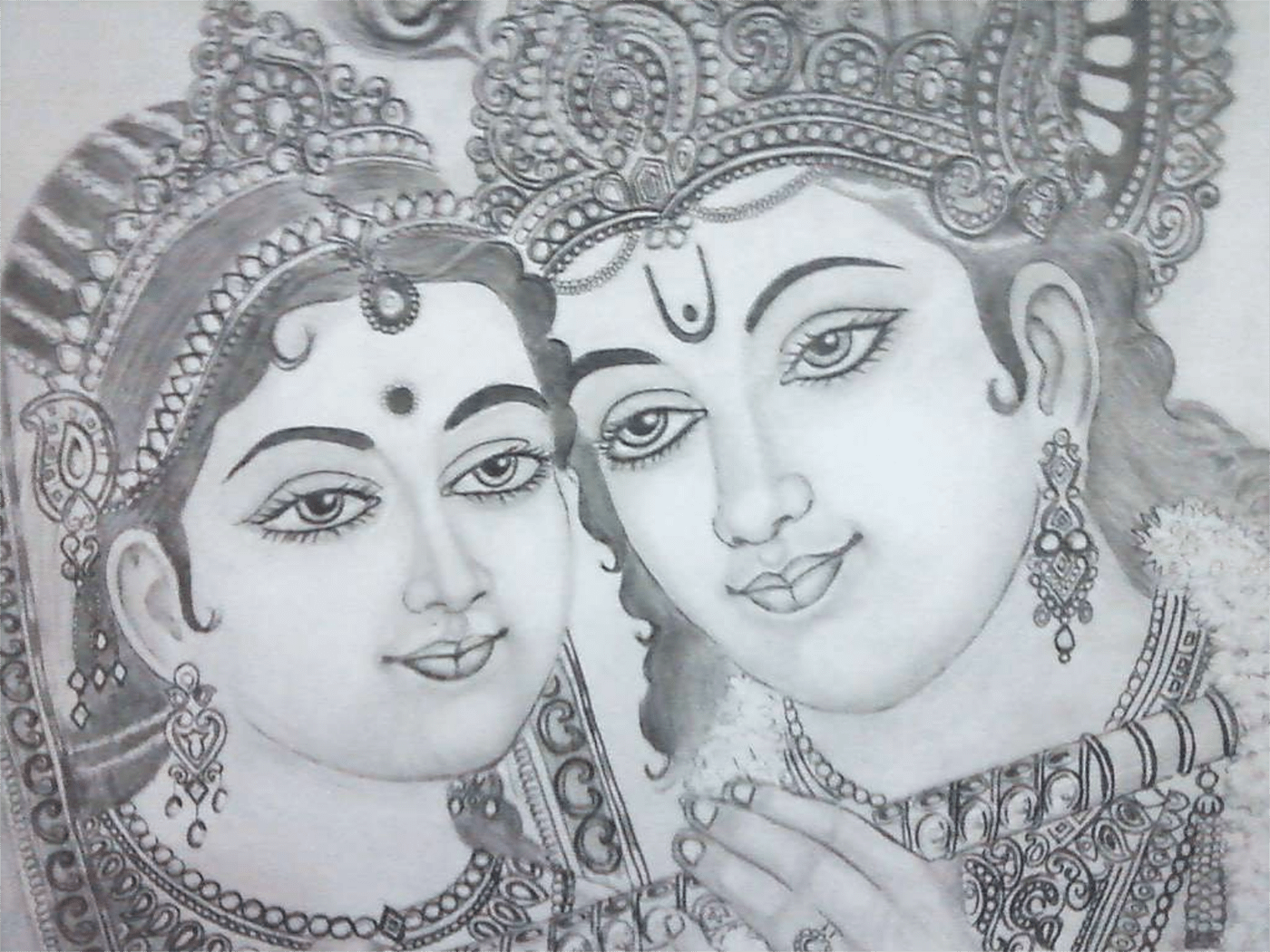 Original Painting – Radha Krishna - styleindiatoday.com-saigonsouth.com.vn