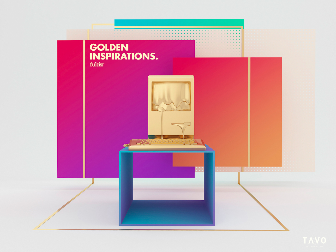 fubiz gold inspiration new site launch fluor color Bike Food  apple Radio sneaker hot dog beatbox