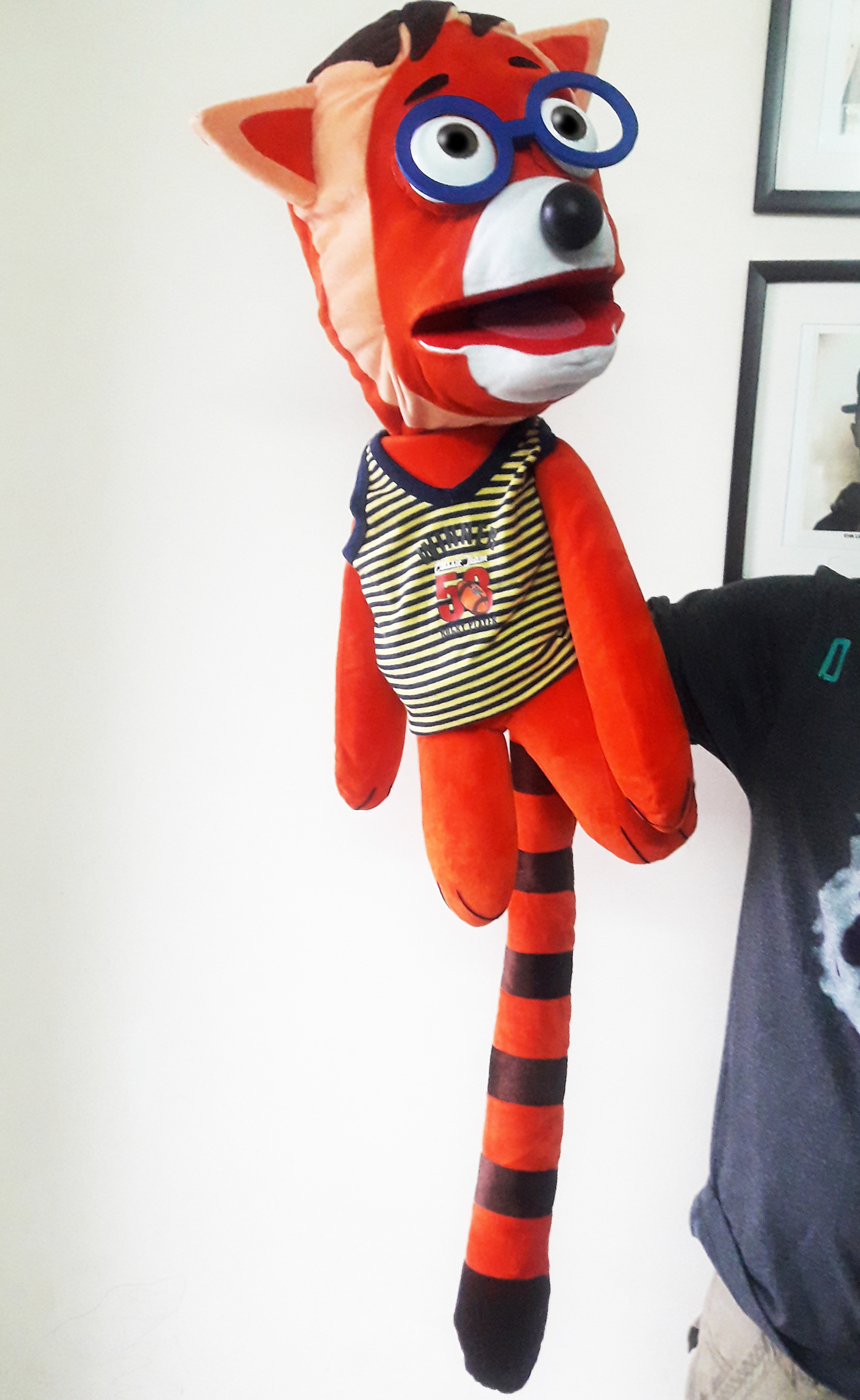 handpuppet muppet muppetshow red racoon