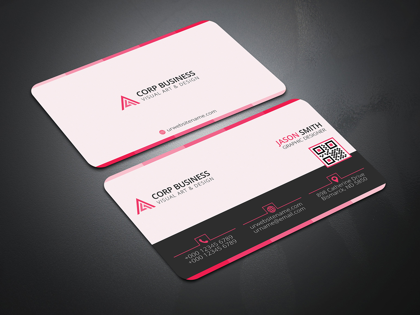 business card clean professional design creative modern print ready card brand identity stationary