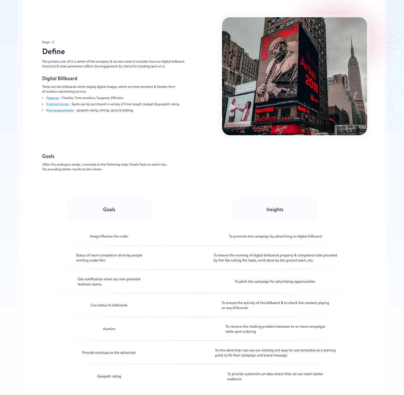 billboard dashboard interaction Management System site UI UI/UX ux Webdesign Website