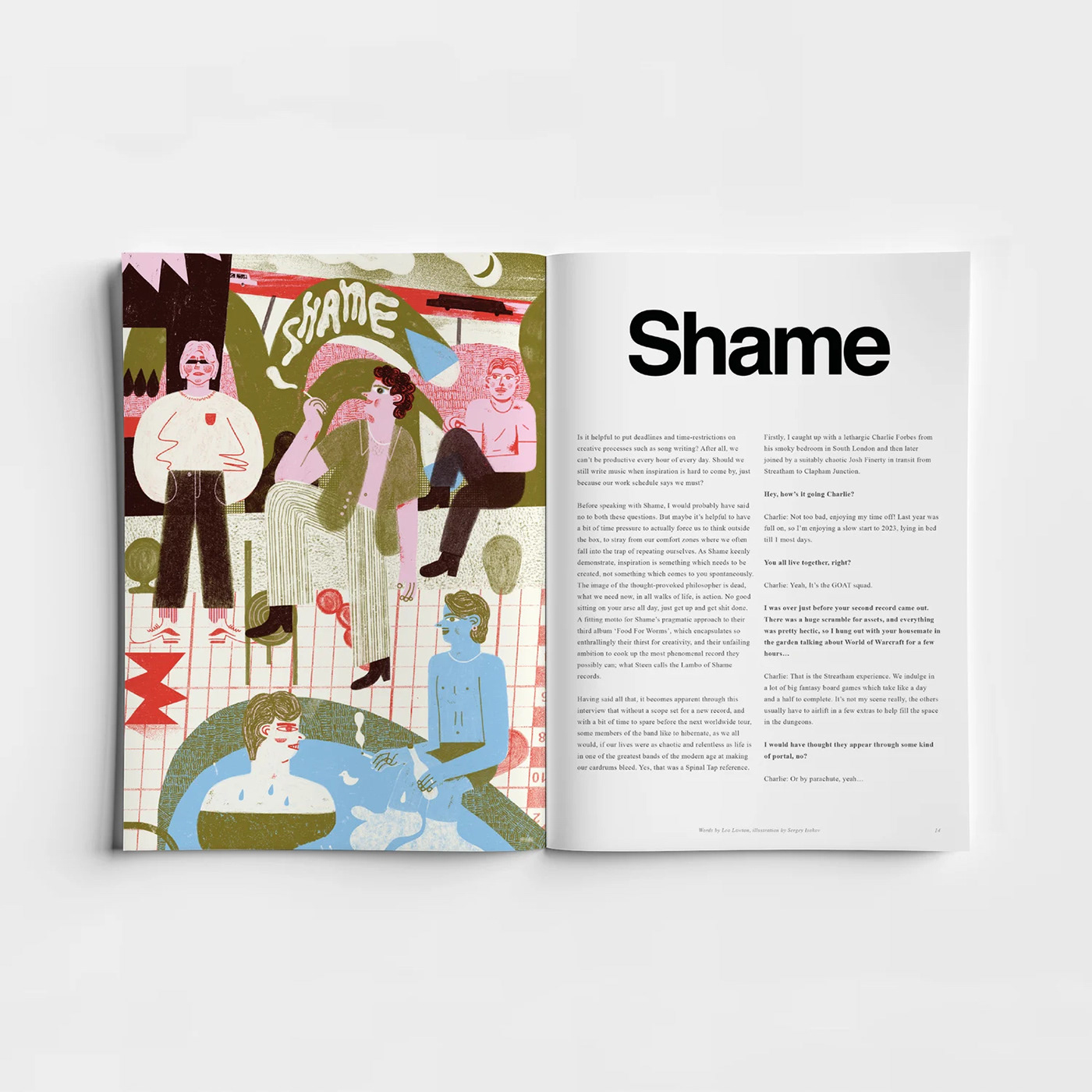 poster ILLUSTRATION  cover editorial band music magazine punk Shame Editorial Illustration