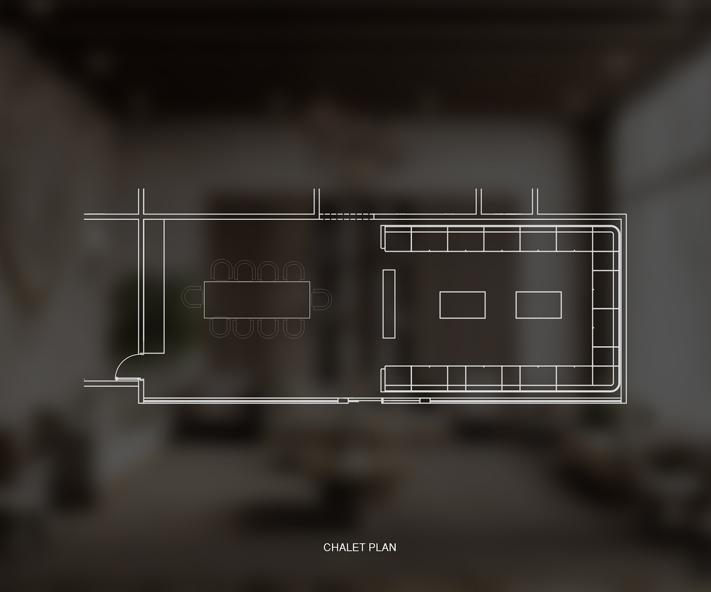 3D chalet country decor design interior design  modern Render rustic visualization