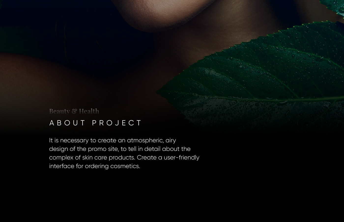 landing page Minimalism promo website Web Design  beauty cosmetics shop UI/UX Fashion  салон красоты