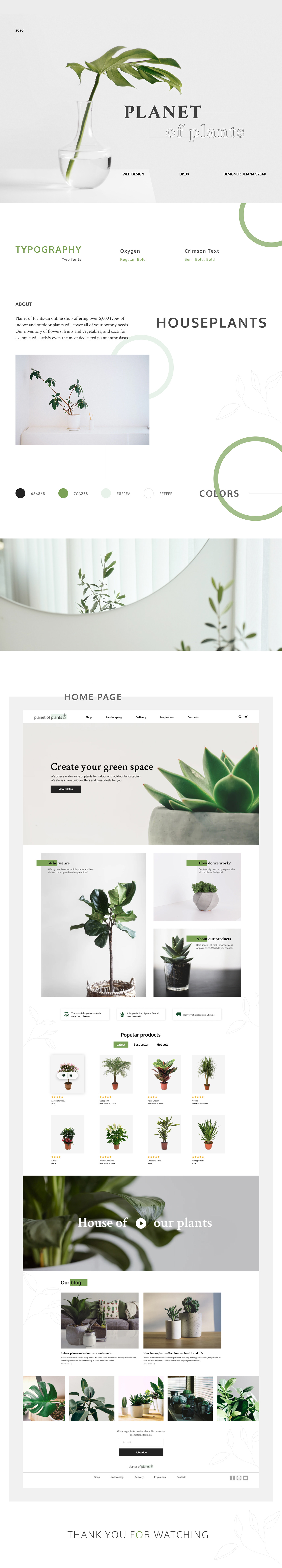 #Figma #green #houseplants #minimal  #minimalism #plants #plantsshop #shop #webdesign