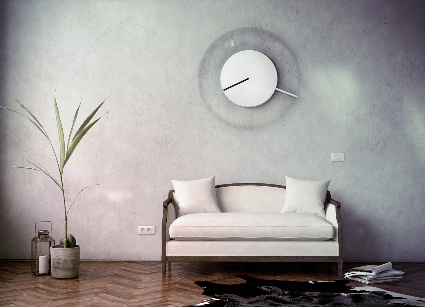 clock timepiece Segnatempo orologio wall design interior design  time plexiglass Space 
