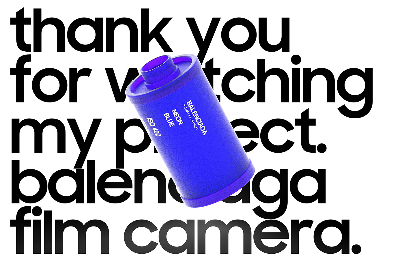 product design  product Film   camera industrial design  Balenciaga Fashion  Film Camera brand collaboration brand