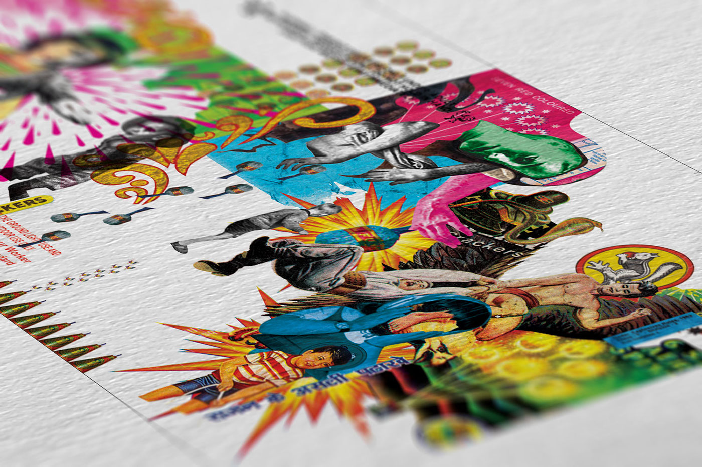 art collage design Digital Art  Diwali graphic design  ILLUSTRATION  India Packaging vector