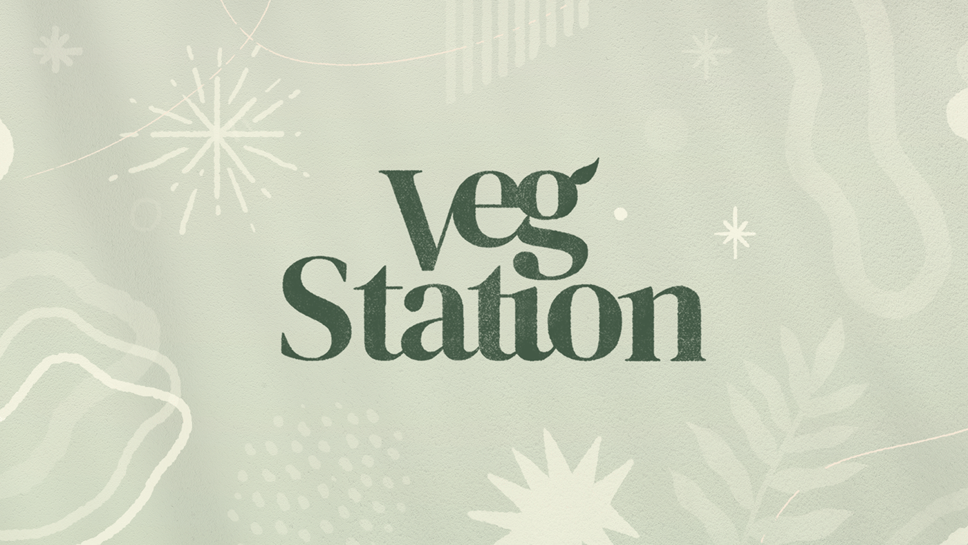Logo principal para restaurante vegano