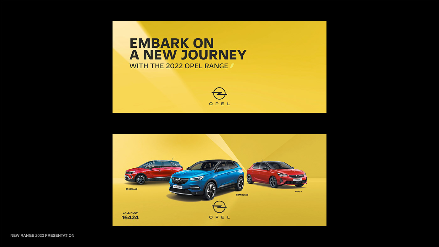 Advertising  art direction  automotive   billboard car graphic design  opel Outdoor poster range