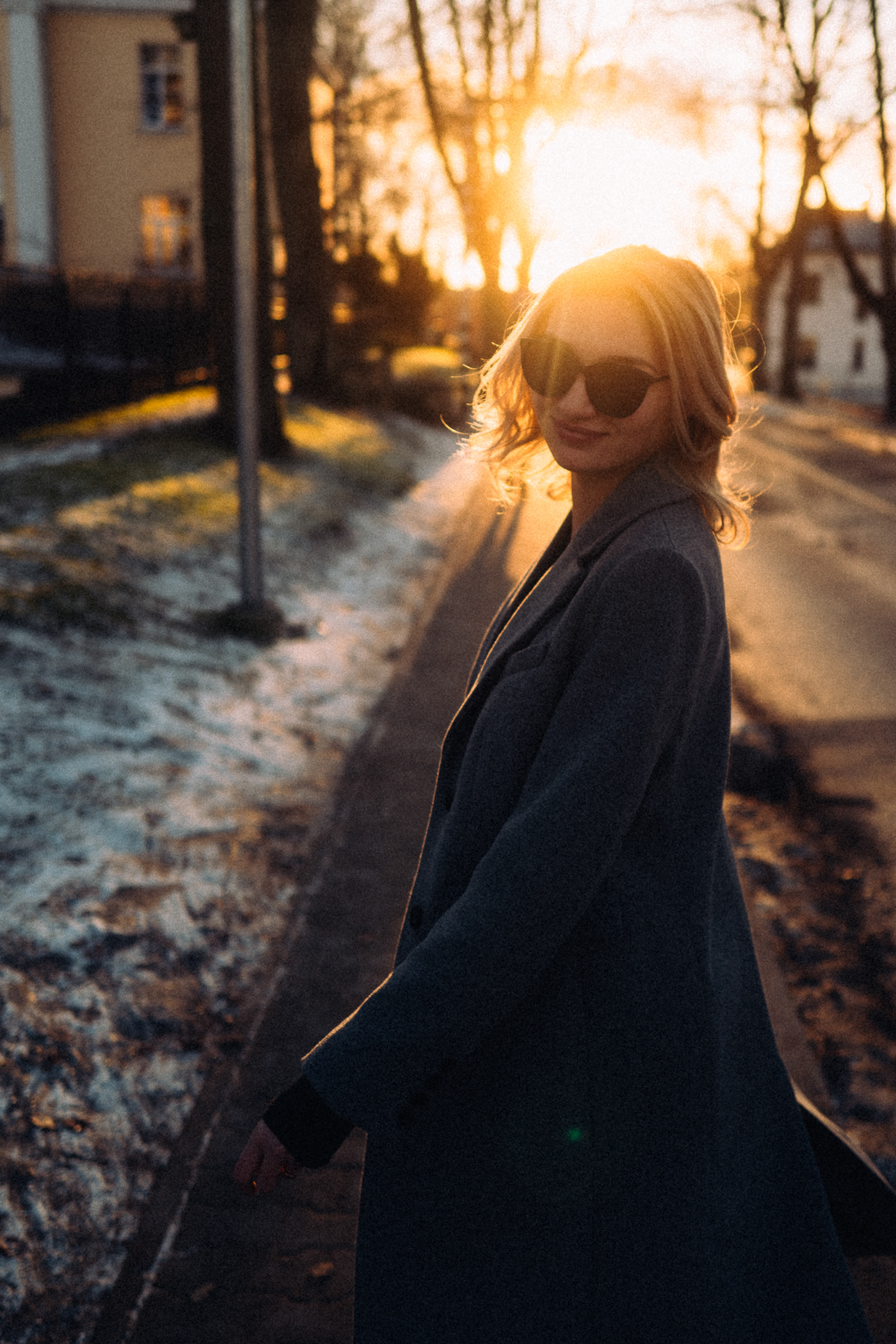 winter portrait model Moody sunset Photography  woman