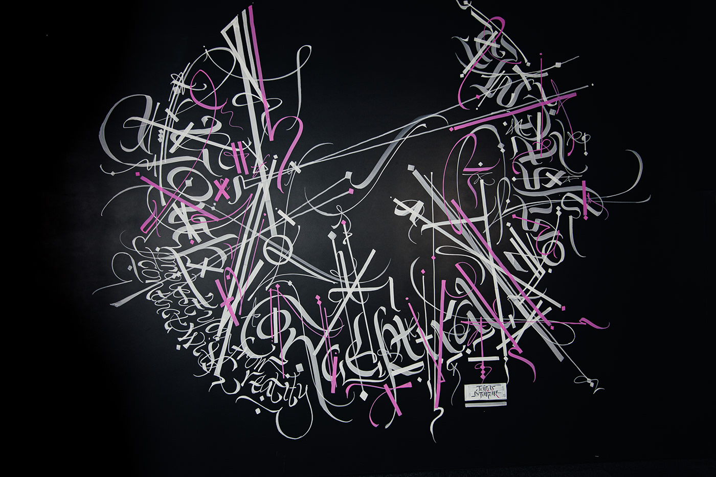 art calligraffiti Calligraphy   Graffiti interior design  walls
