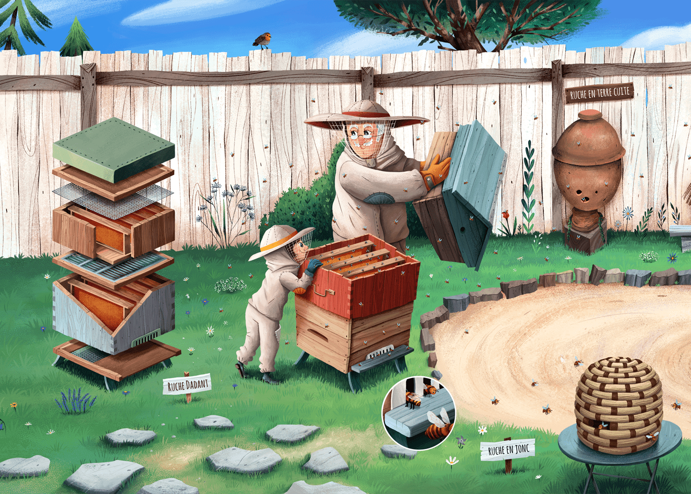 bees book illustration Character design  children illustration children's book Digital Art  kidlit kids Picture book