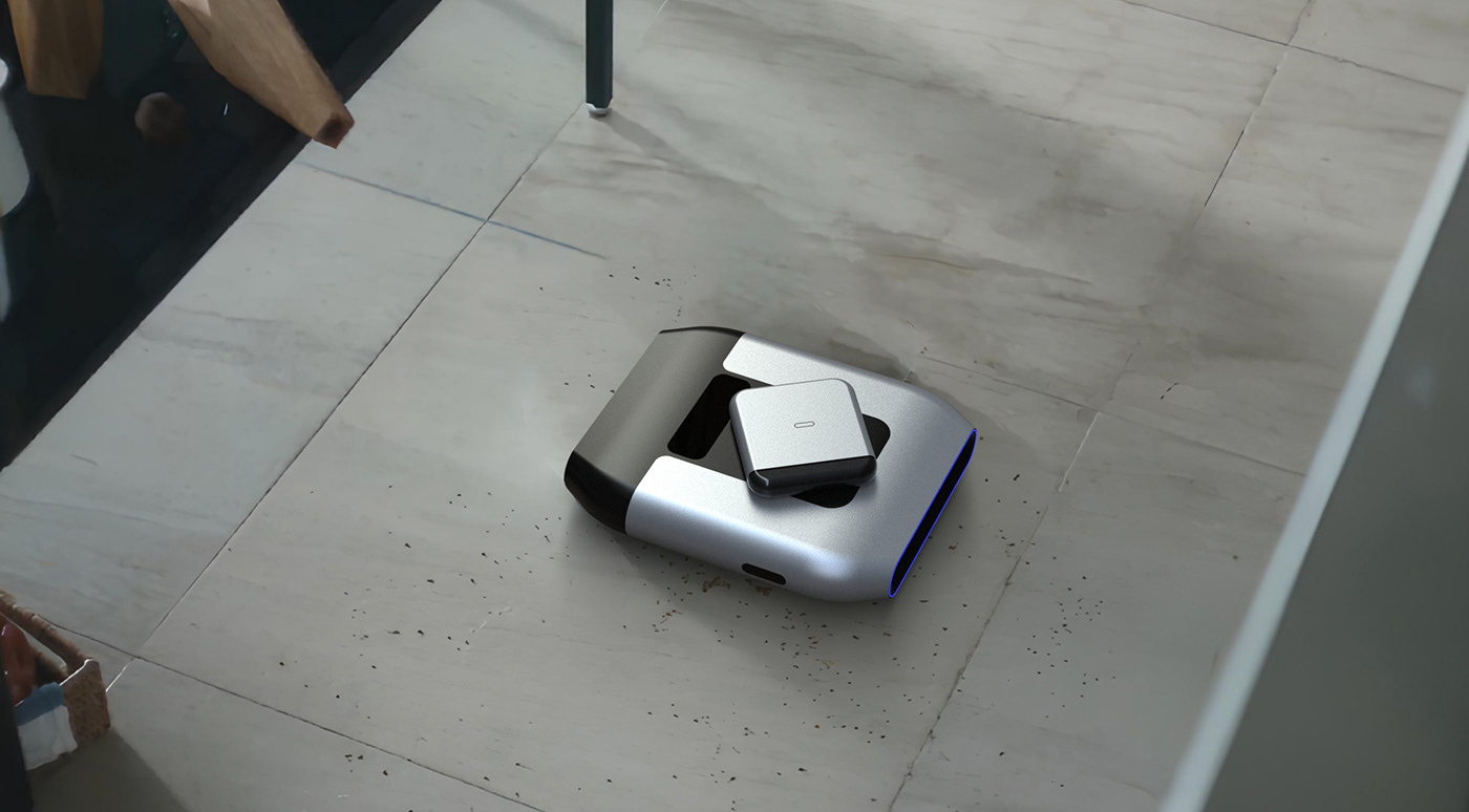 product design  industrial design  product Dyson Render ux/ui branding  robot robotvacuumcleaner vacum cleaner