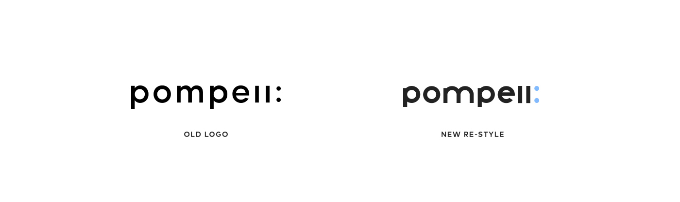 brand identity logo Logotype dots Logo Design Pompeii Brand Design mark custom type