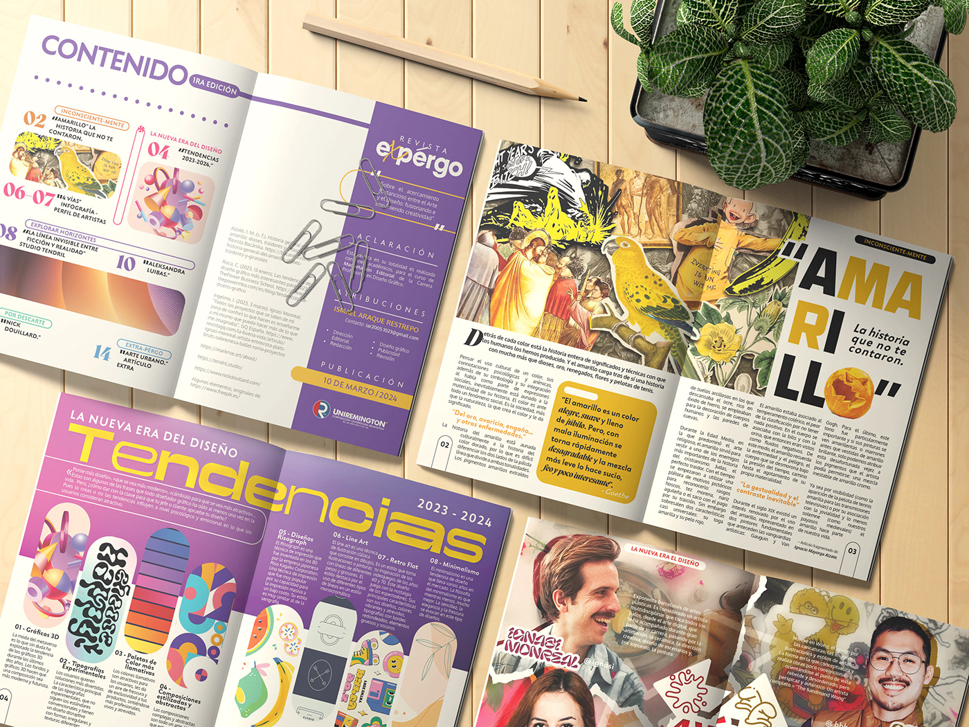 design Graphic Designer magazine Magazine design Layout InDesign editorial Uniremington facultad de diseño
