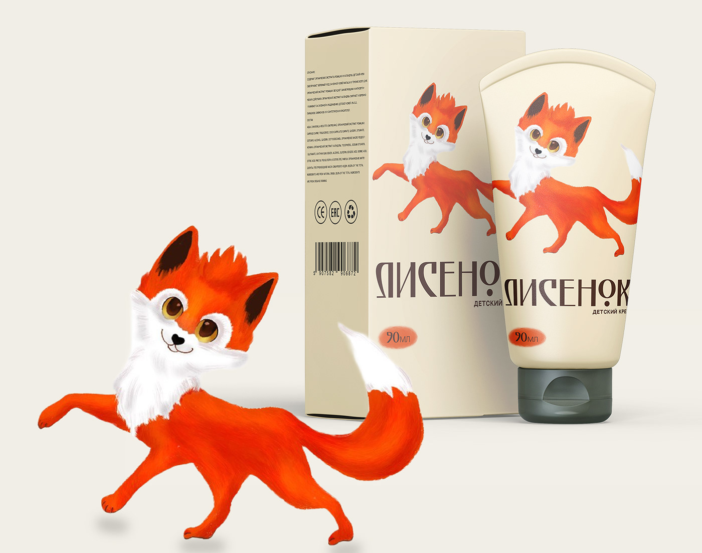 animal Character little fox packaging design cosmetic packaging Logo Design marketing   packaging illustration visual identity Brand Design