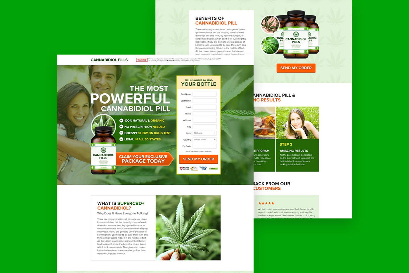 elementor pro Health landing page design oil one page design sales funnel squeeze page supplement Wordpress Website Thank You page