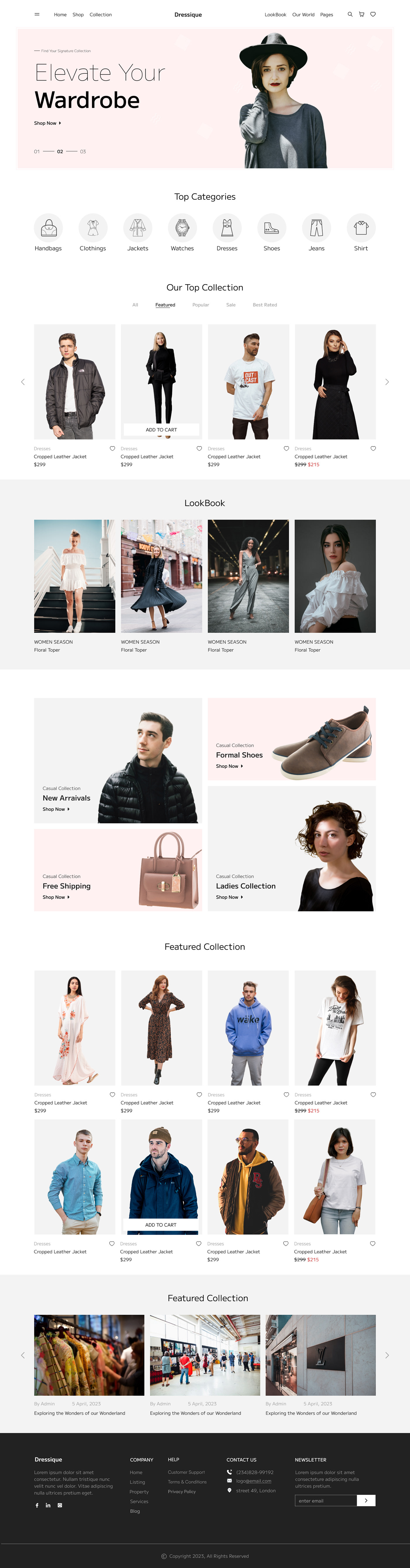 Ecommerce landing page fashion ecommerce design UI Figma user interface Website