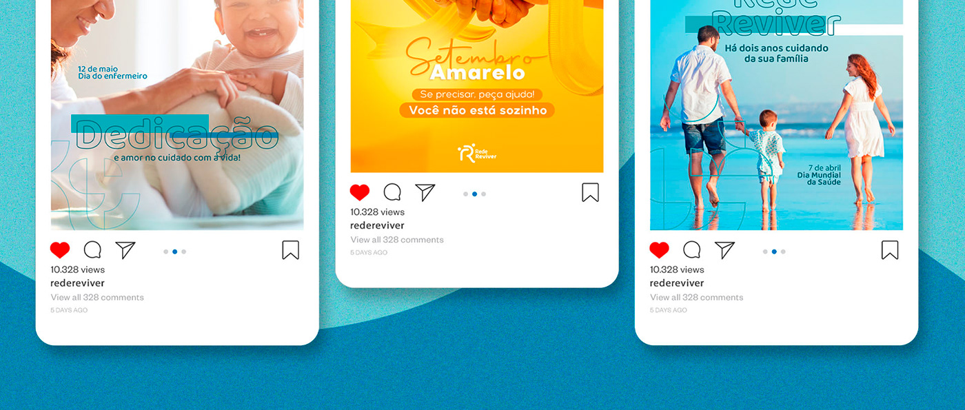 Social media post Graphic Designer poster instagram design publicidad marketing   post clinic rede reviver