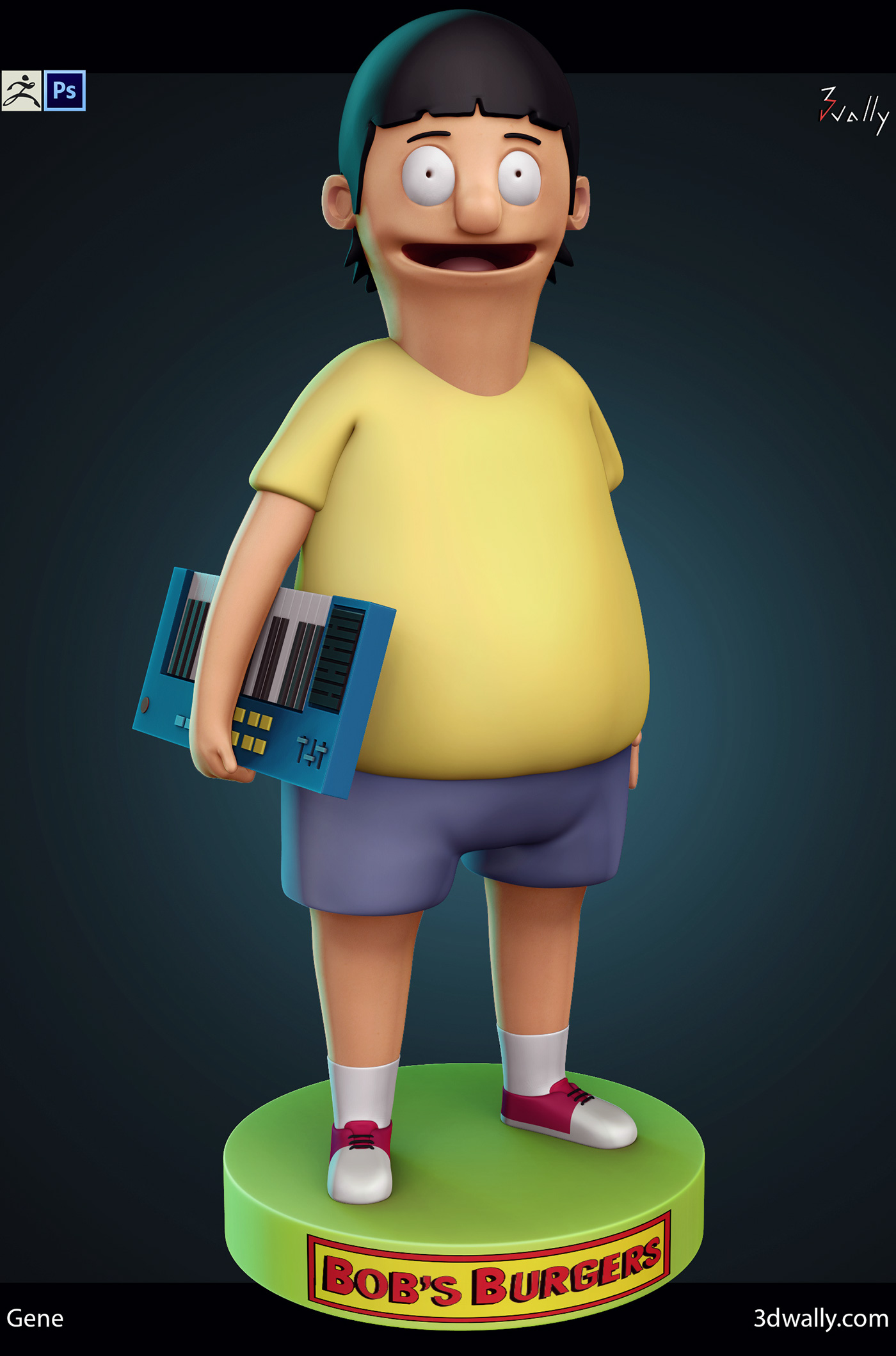 bobs Burgers 3D characters Zbrush animation  toy design figure collectible