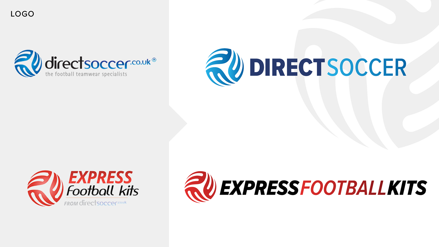 Rebrand sports football Ecommerce corporate Style Guide Logo Design