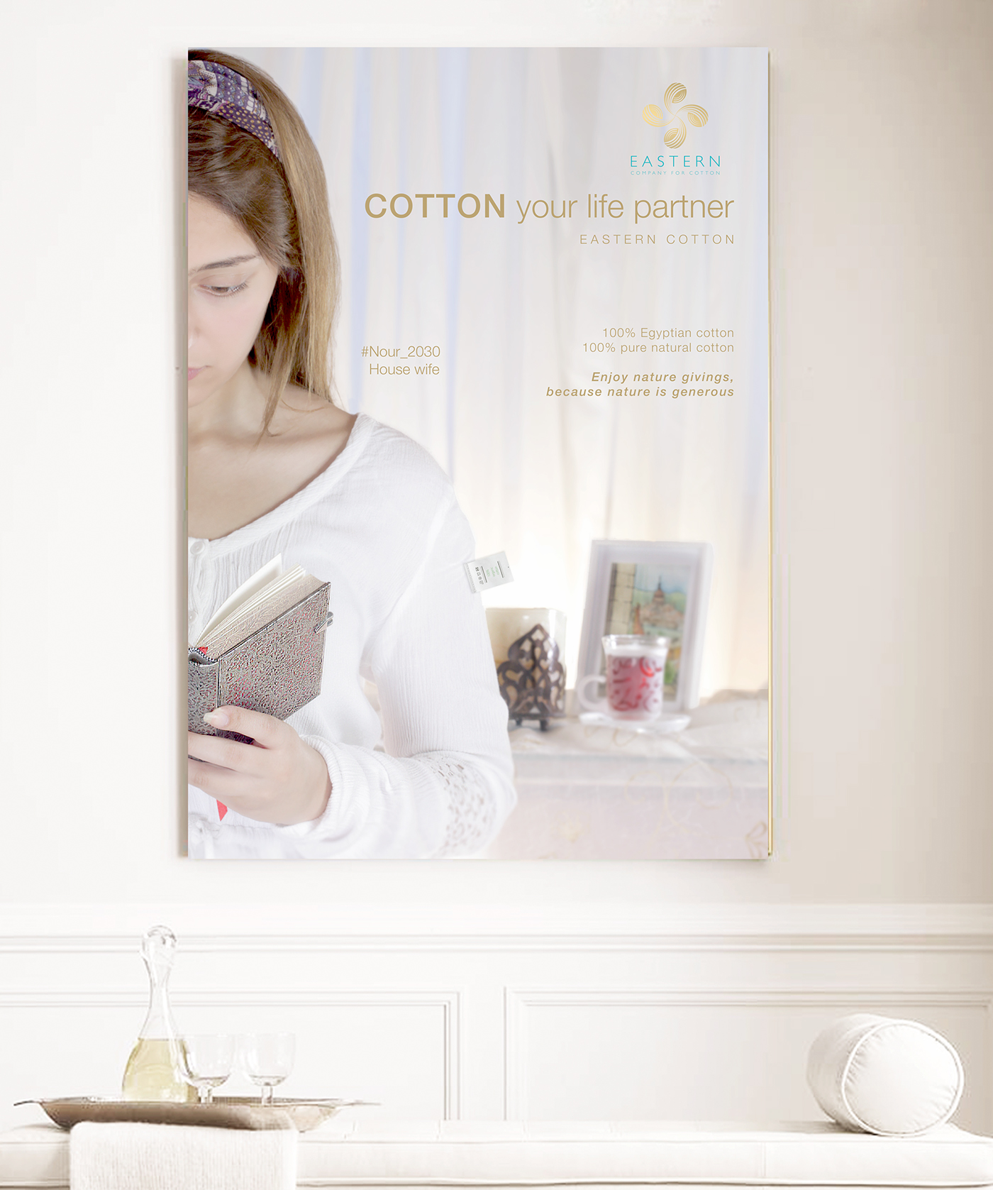 campaign cotton posters whites soft Yoga school wife birth easterncotton