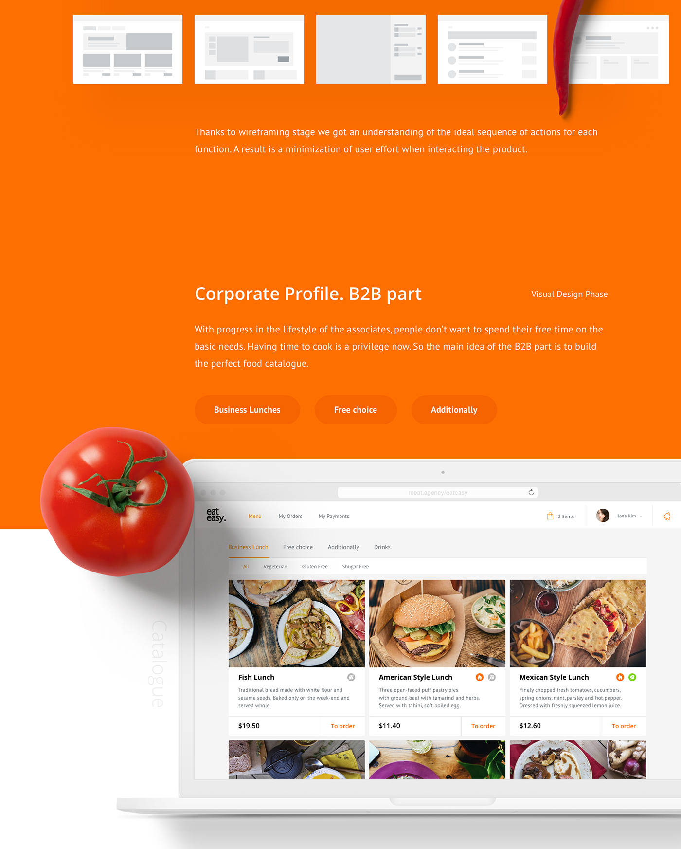 UI ux Web Food  delivery e-commerce b2b b2c Online shop store