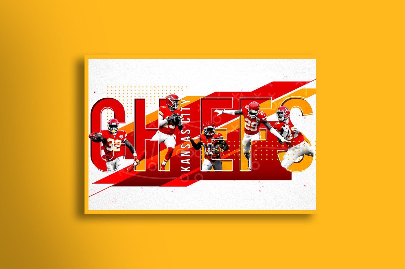 nfl kansas city Chiefs Sports Design football design Kansas City Chiefs Patrick Mahomes Poster Design National Football League