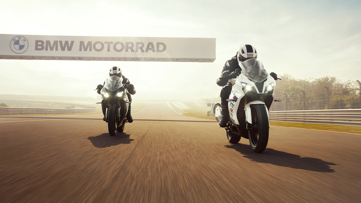 Bike BMW bmwmotorrad Photography  automotive   Advertising  motorcycle Racing campaign Creative Design