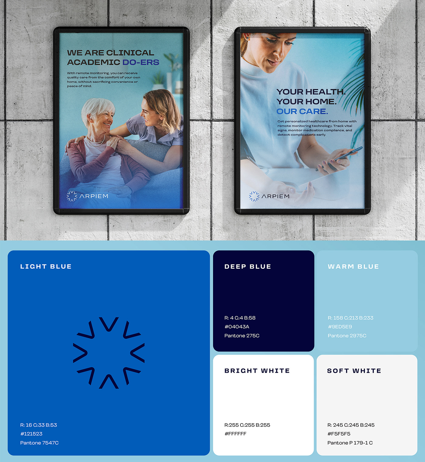 healthcare health tech Technology brand identity logo blue consultancy innovation Startup