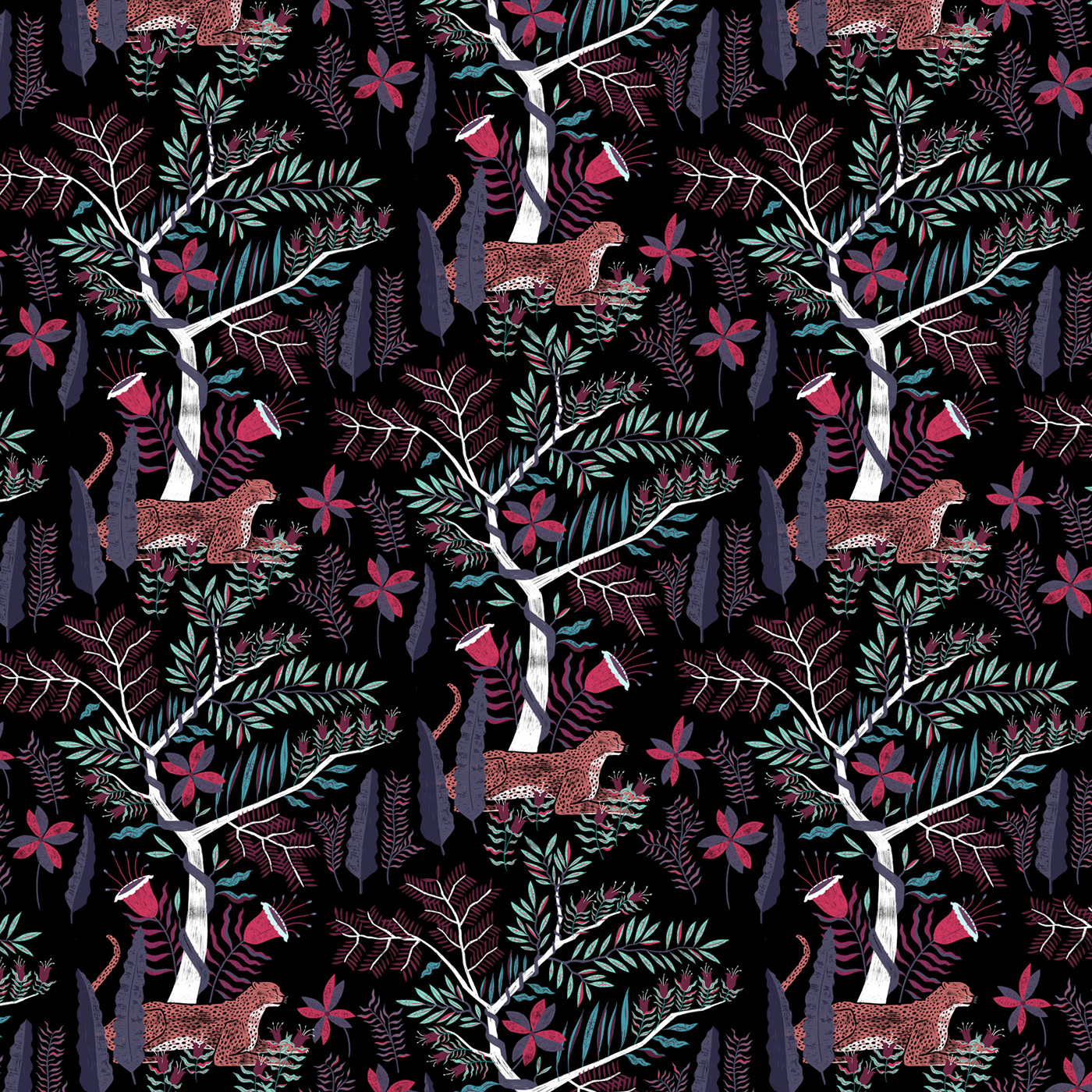 pattern design  Surface Pattern pattern ILLUSTRATION  floral mythical animal animals unicorns Repeat Pattern