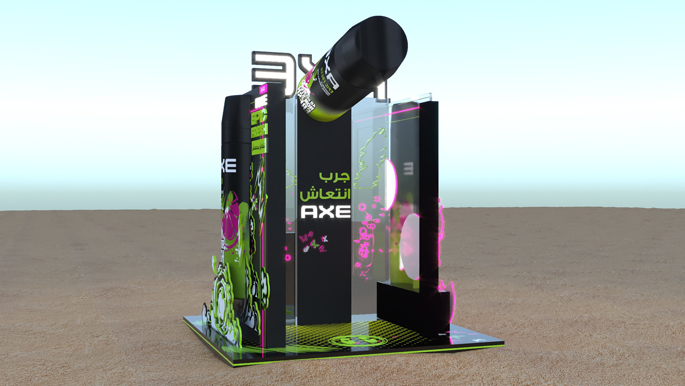 axe booth bottle deodorant epic Fragrance fresh summer Unilever Exhibition 